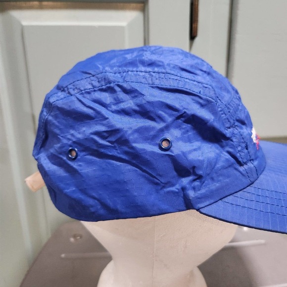VTG 90s Y2K Tommy Hilfiger Athletics Nylon 5 Panel Blue Hat Cap OSFM - Picture 6 of 14